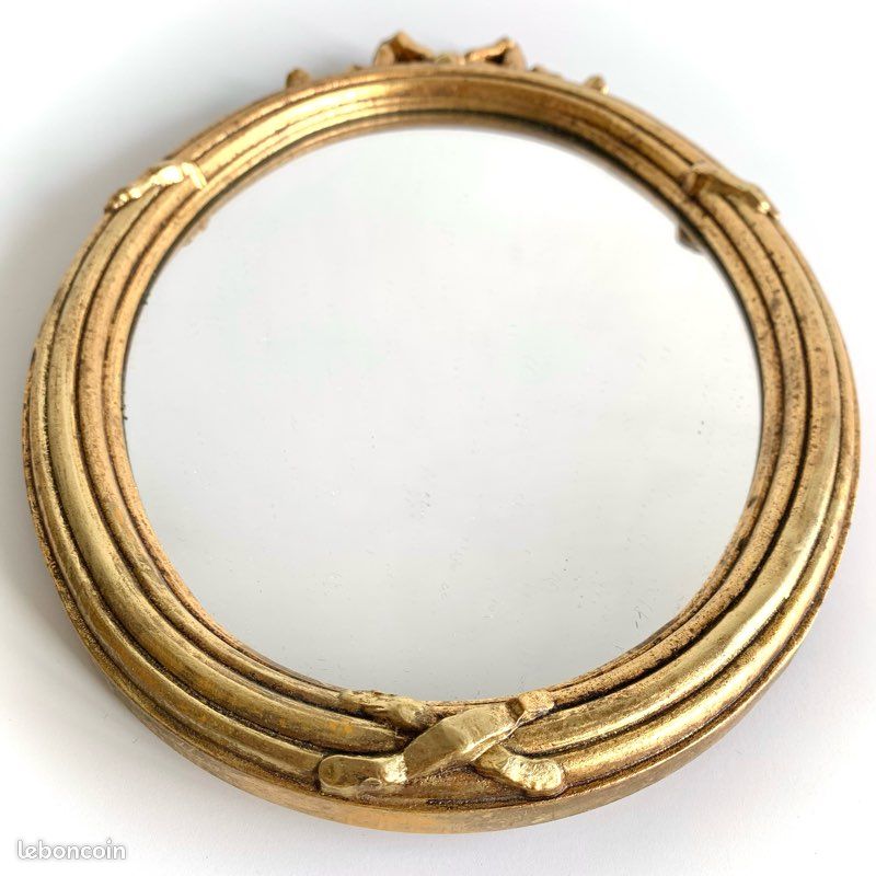 Joli miroir ancien en bois doré - Style Louis XVI (image 4)