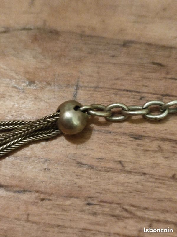 CHÂTELAINE ANCIENNE Pour Montre à Gousset - Occasion, Métal Jaune, état Correct