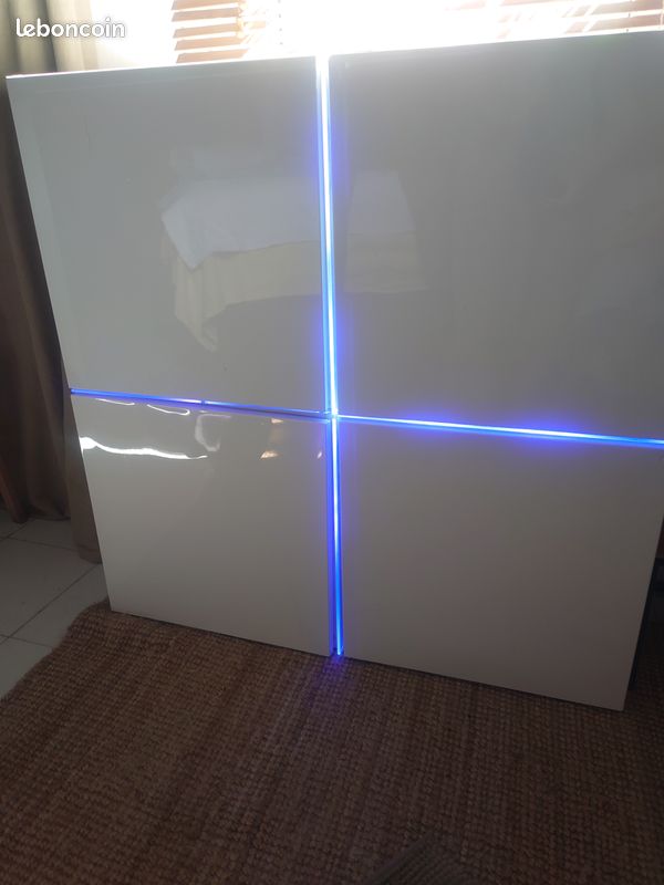 Meuble LED laqué blanc (image 2)
