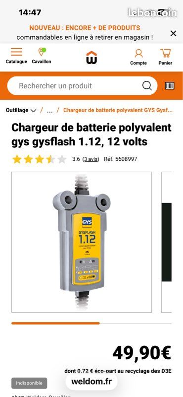 Chargeur batterie gys (image 2)