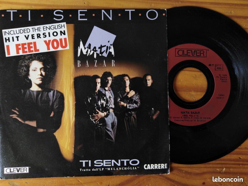 Matia Bazar "Ti sento / I feel you" 45 tours (image 1)