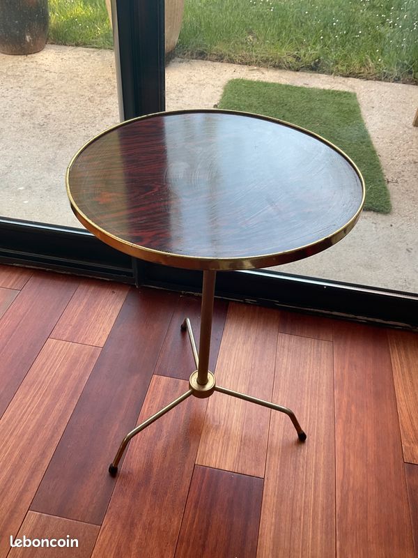 Guéridon / table d’appoint années 70 Formica (image 9)