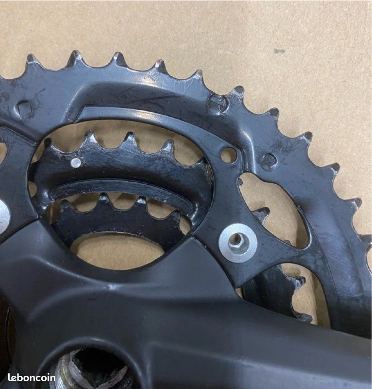 Pédalier VTT Suntour XC VIA Japon - 28/38/48 Dents - 175 Mm - Année 1989