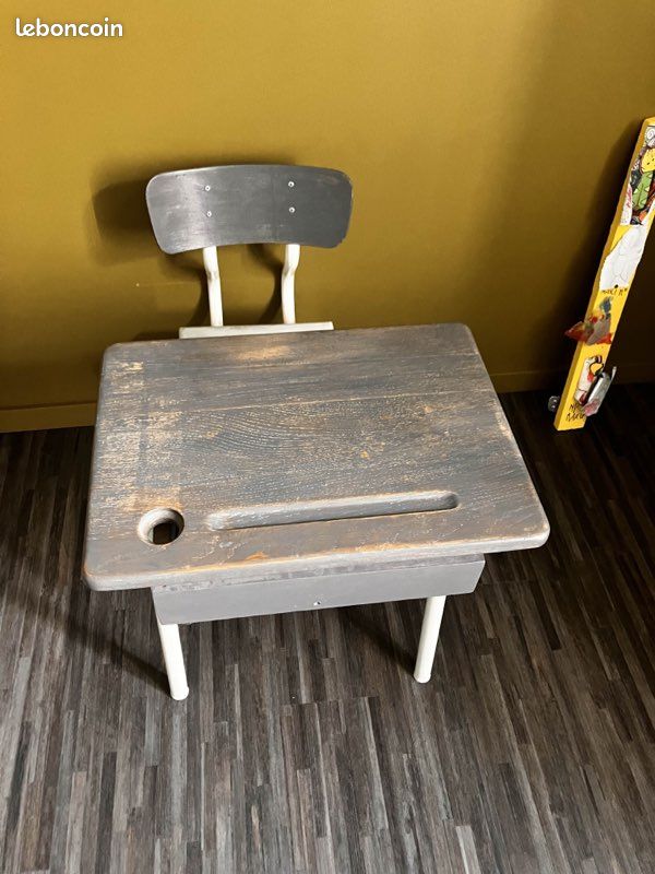 Table ecole 1 place avec chaise intégrée (image 1)