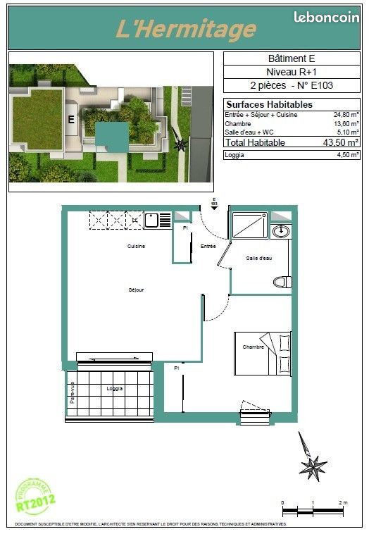 Appartement a louer melun - 2 pièce(s) - 43 m2 - Surfyn