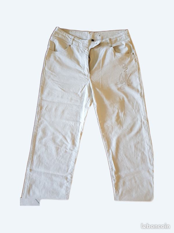 Pantalon fluide en lin (image 1)