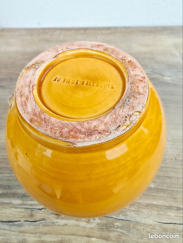 Grand Pot / Vase à Olives Céramique – Au Vieux Vallauris – Vintage 16 cm (image 7)