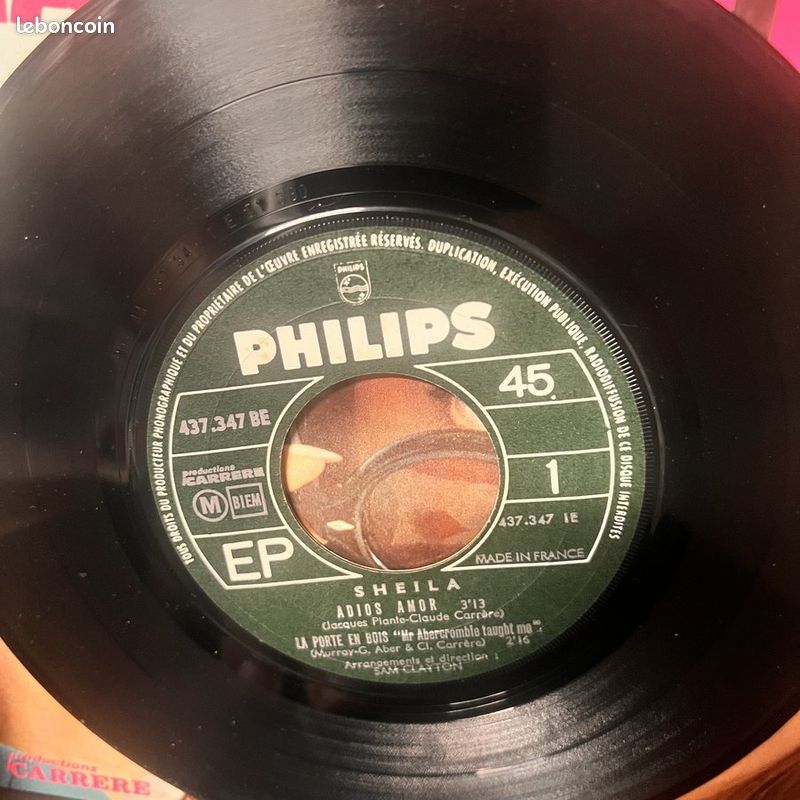 Sheila - Adios Amor - Vinyl 45 t (image 3)