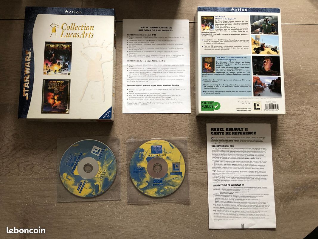 Jeu PC Star Wars: Rebel Assault 1 - Version Française Big Box, LucasArts, Bon état Pour Collectionneurs