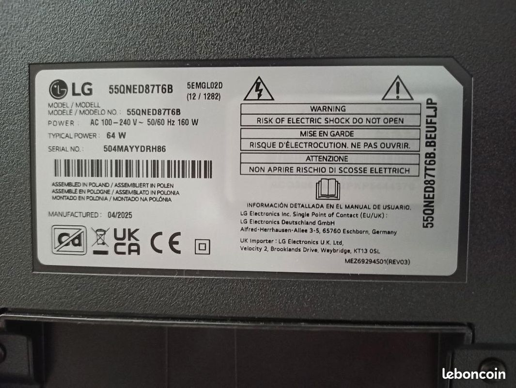 TV LG QNED 55' 140 cm 2025 Ai (image 2)