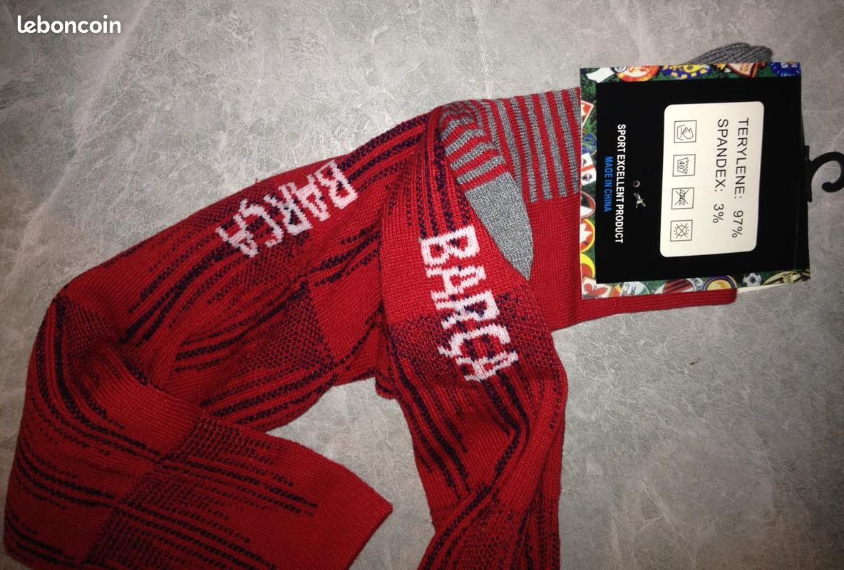 Chaussettes hautes rouge sport foot Barca 42 46 (image 2)