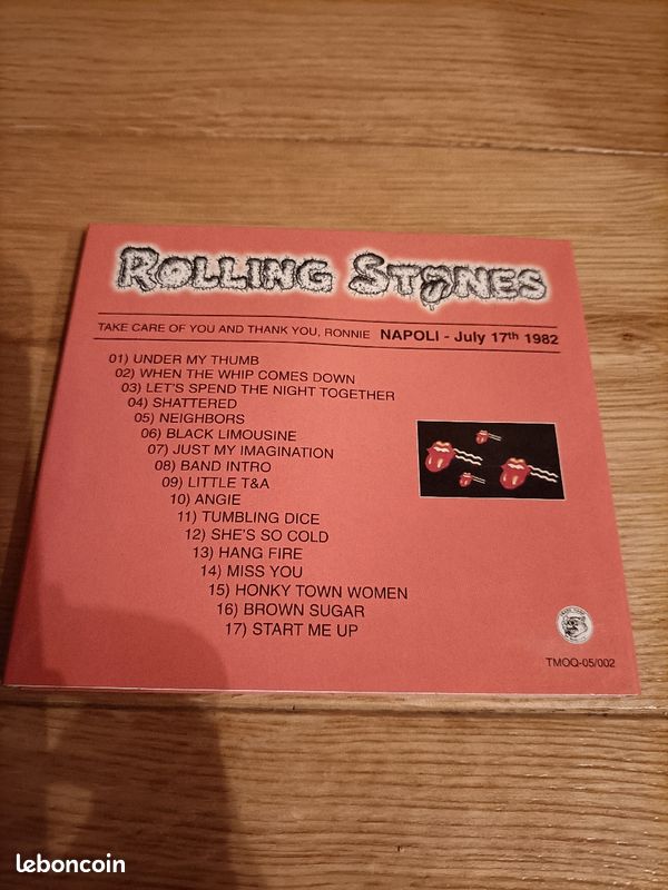 🧐RARE#37 - The Rolling Stones - Take Care Of You & Thank You Ronnie/Napoli '82 (2002 U.S.A🇺🇸🤘👅) (image 2)