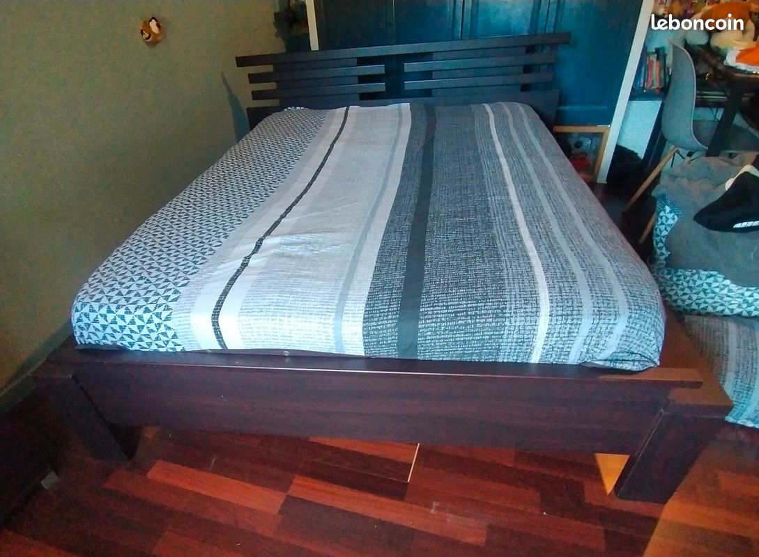 Chambre complète couleur bois foncé (image 2)
