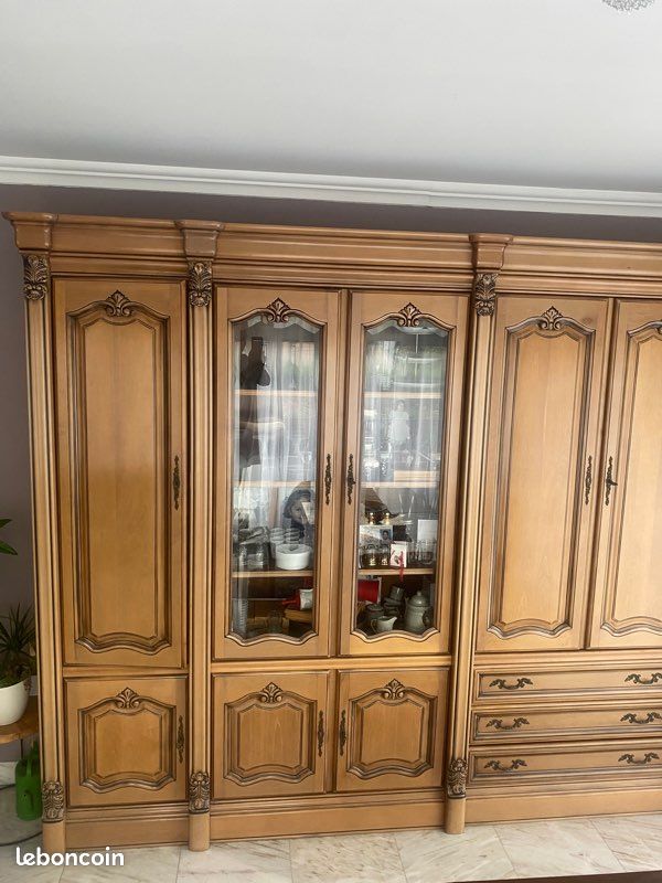 Armoire-bibliothèque En Merisier Massif – Fin XIXe