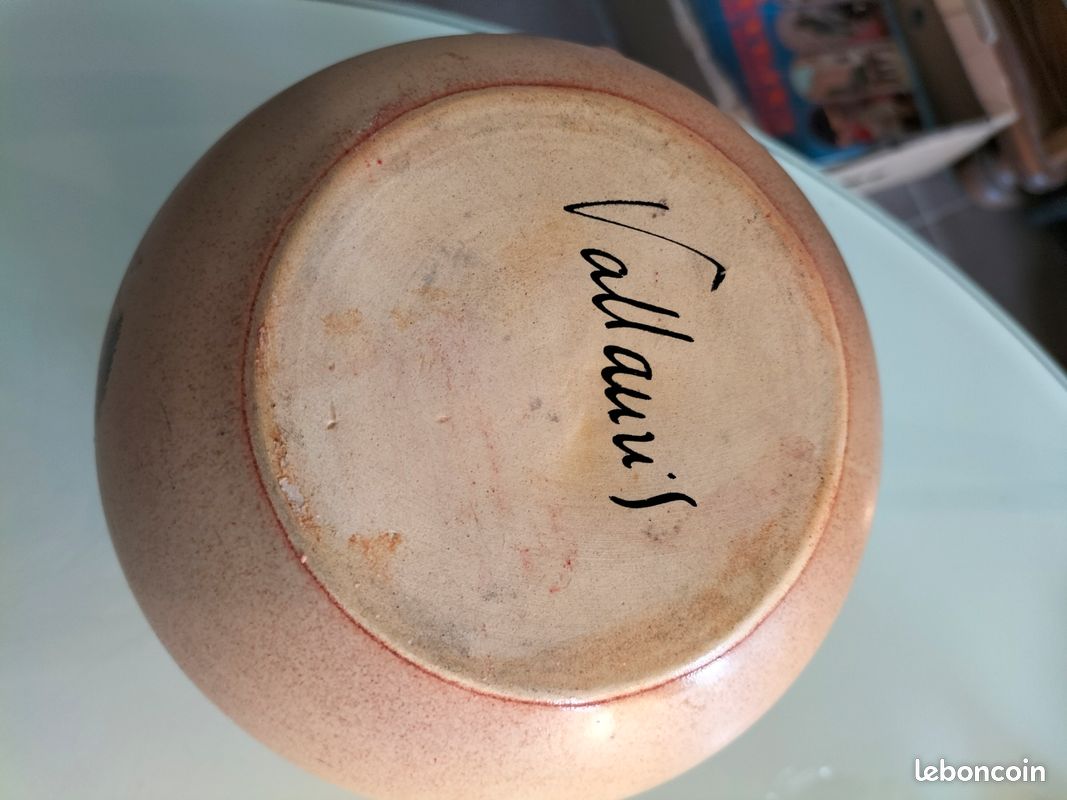 CRUCHE avec CYLINDRE en CÉRAMIQUE ÉMAILLÉE " POTERIE GHIO FABRICANT à VALLAURIS" (image 14)