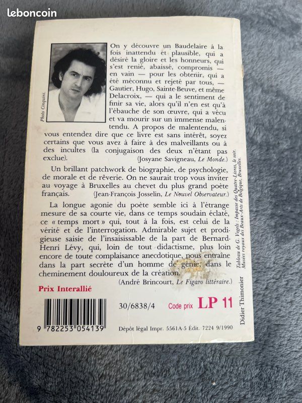 Bernard Henri Lévy - les derniers jours de Charles Baudelaire (image 2)