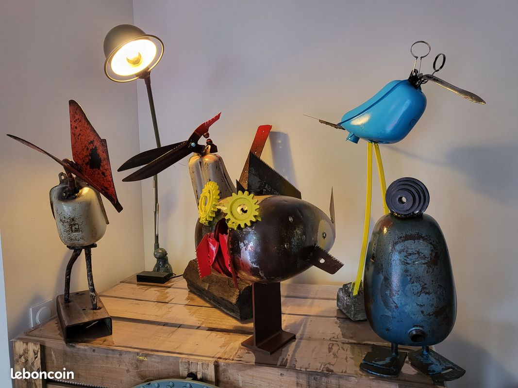 Sculpture métal : poisson "Dent de mer" (pièce unique) (image 2)
