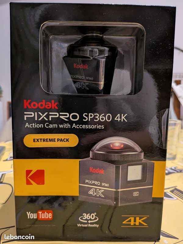 Gopro KODAK Pixpro sp360k (coloris noir) modèle extrême pack (image 1)