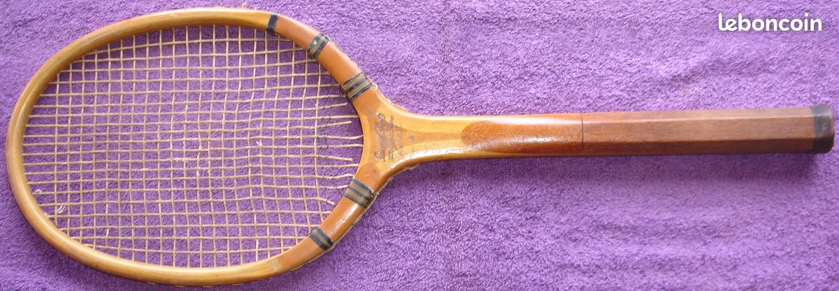 Raquette De Tennis / Badminton Vintage En Bois Matchply Gary Russell