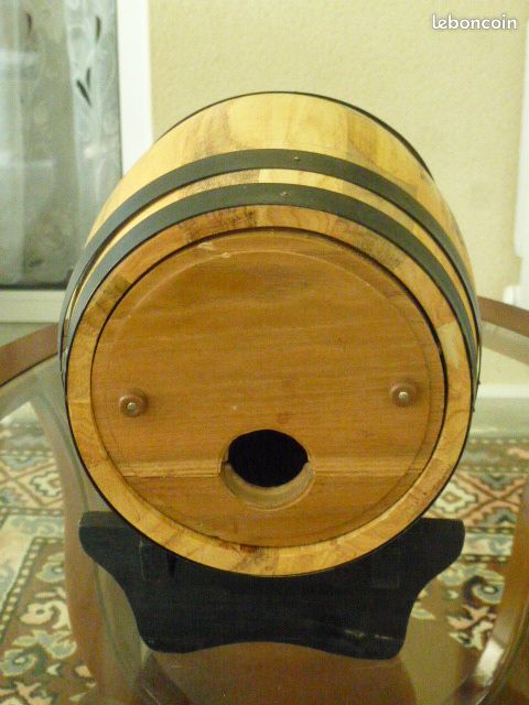 Tonneau En Châtaignier 10 Litres - Fût Artisanal Traditionnel Pour Vin, Alcool Ou Vinaigre