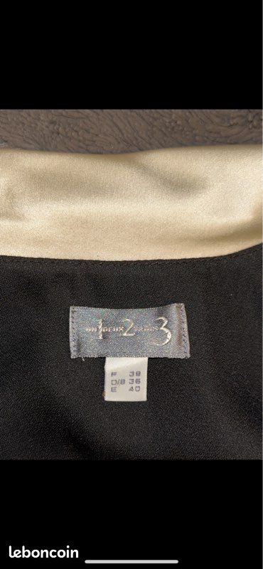 Robe noir en soie 123 (image 4)