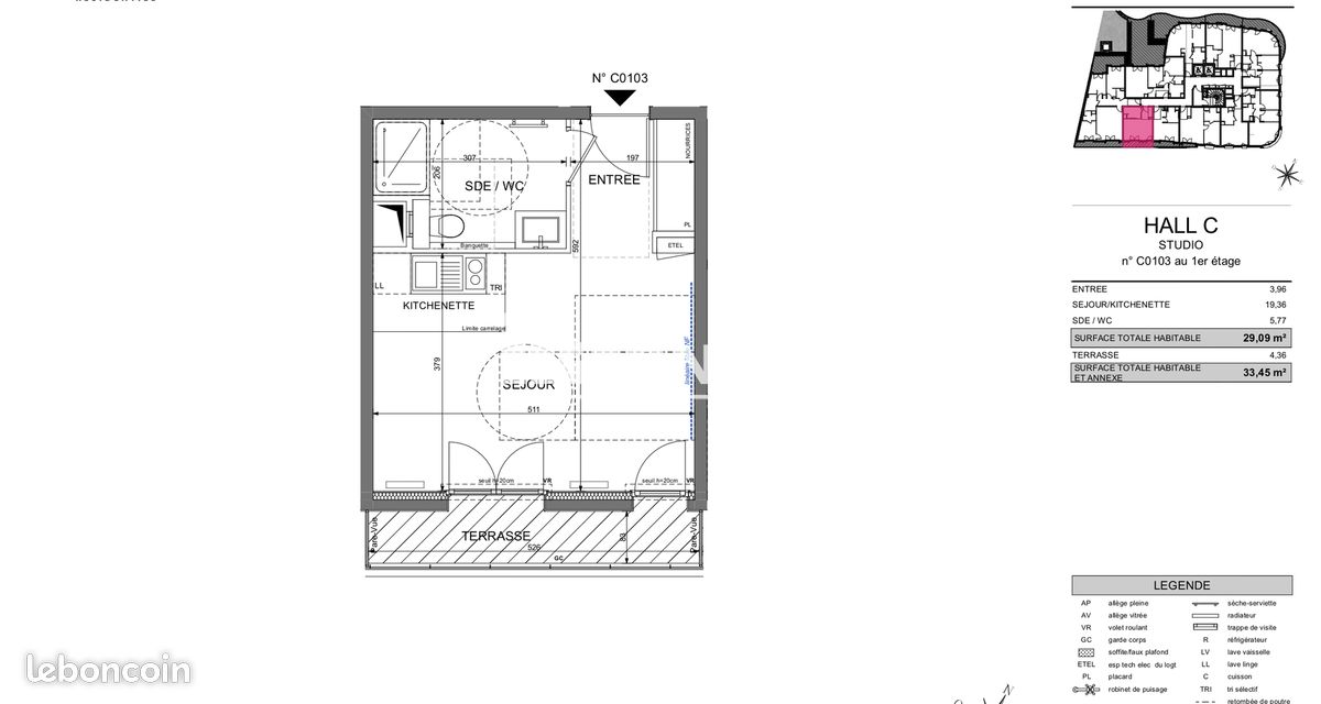 Appartement 1 pièce 29 m² · à L'Haÿ-les-Roses · 29 m² · 810 €/mois