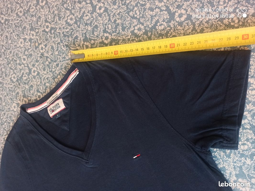 Tee-shirt Marine, col V, T S, Tommy Hilfiger (image 4)