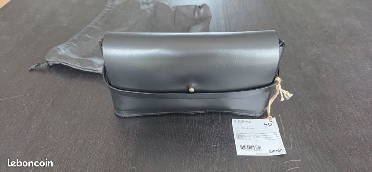 Trousse cuir noir Papeterie Fournitures scolaires