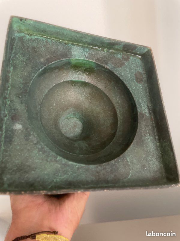 Superbe vase Médicis balustre neo-classique ancien 31 cm bronze (image 6)