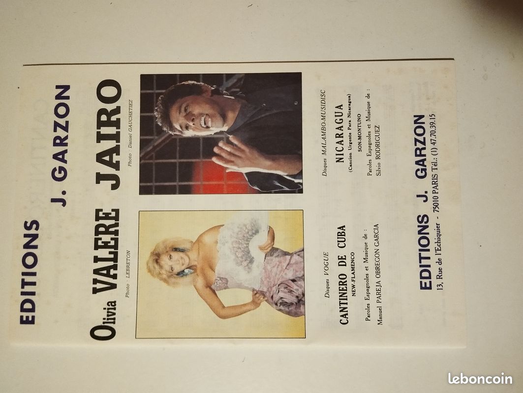 Partitions musique J Garzon continuero de Cuba et Nicaragua (image 1)