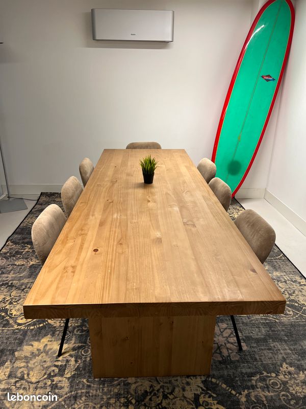 Table à manger, rectangulaire, en pin massif, 8 à 10 couverts, MALIO (image 9)