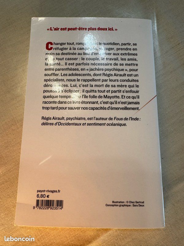 Livre inspirant élégant Faire une pause dans sa vie Régis Airault (image 2)