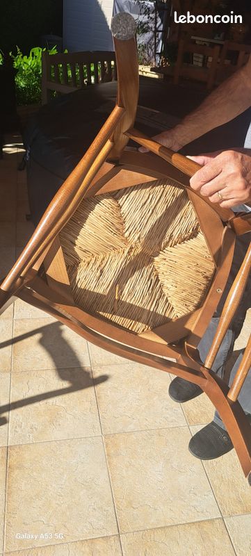 6 Chaises assise en paille à 42 l'une (image 3)