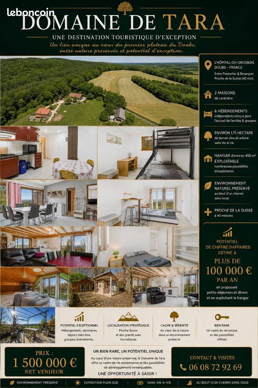 Maison 20 pièces 450 m² · à L'Hôpital-du-Grosbois · 450 m² · 1 500 000 €