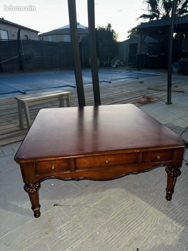 Grande table basse bois massif format xxl (image 2)