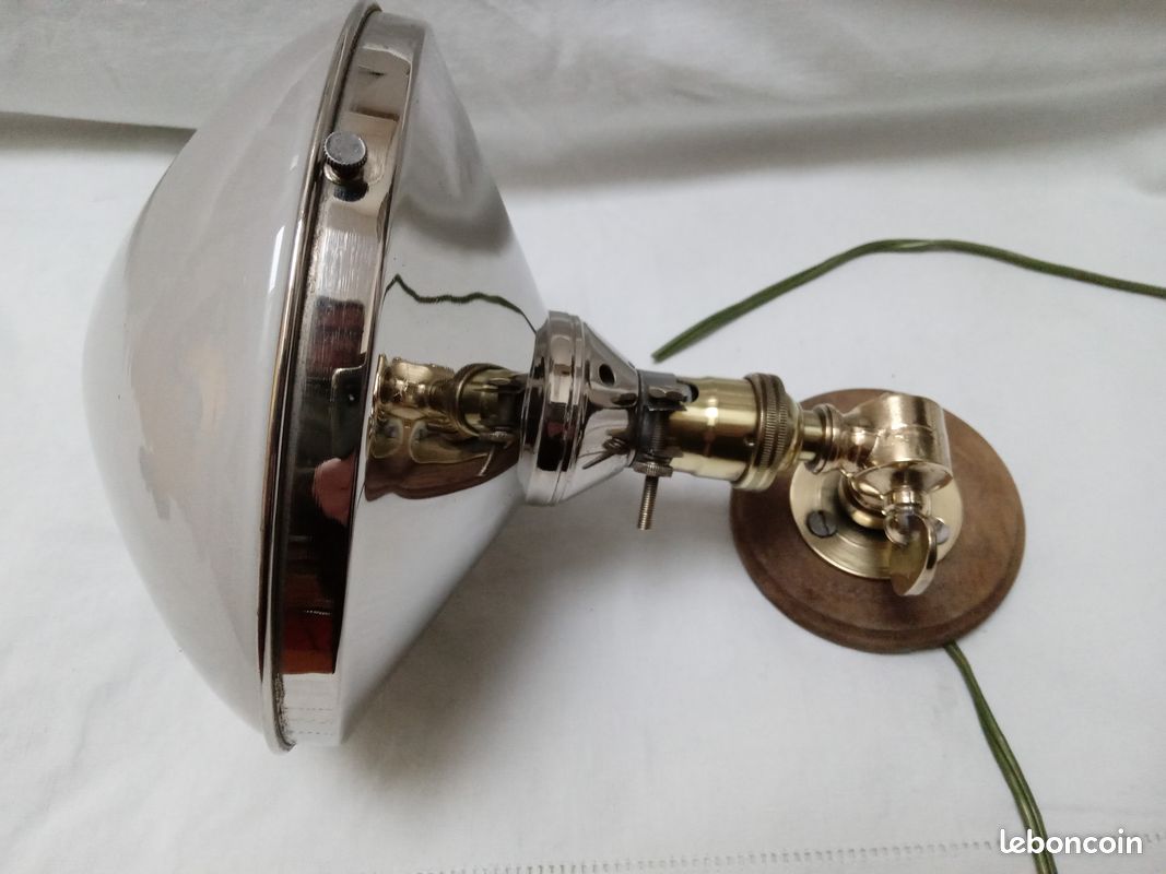 Ancienne lampe applique verre laiton vintage loft industriel métier jielde (image 7)
