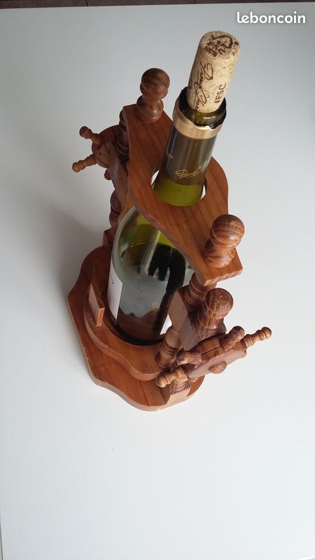 Porte bouteille verseur en bois - Vintage (image 2)