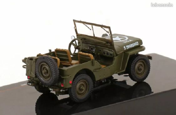 Jeep Militaire Bâchée US 1/43 – Verem LG497 V9608, Vert Kaki, France