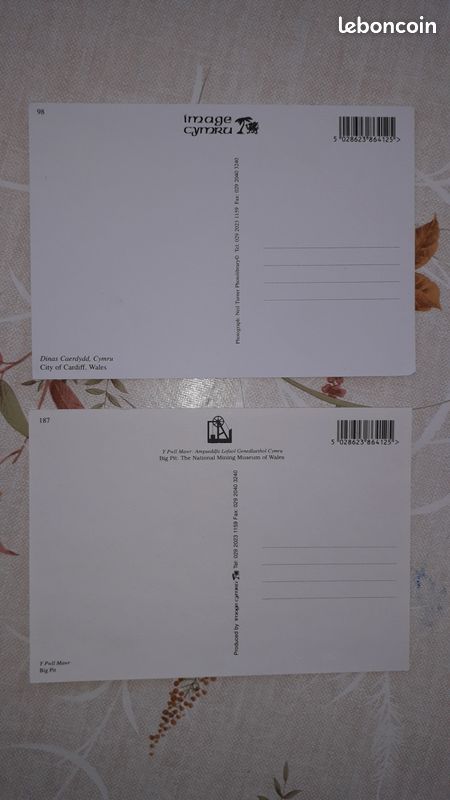 Lot 2 cartes postales Pays de Galles (image 2)