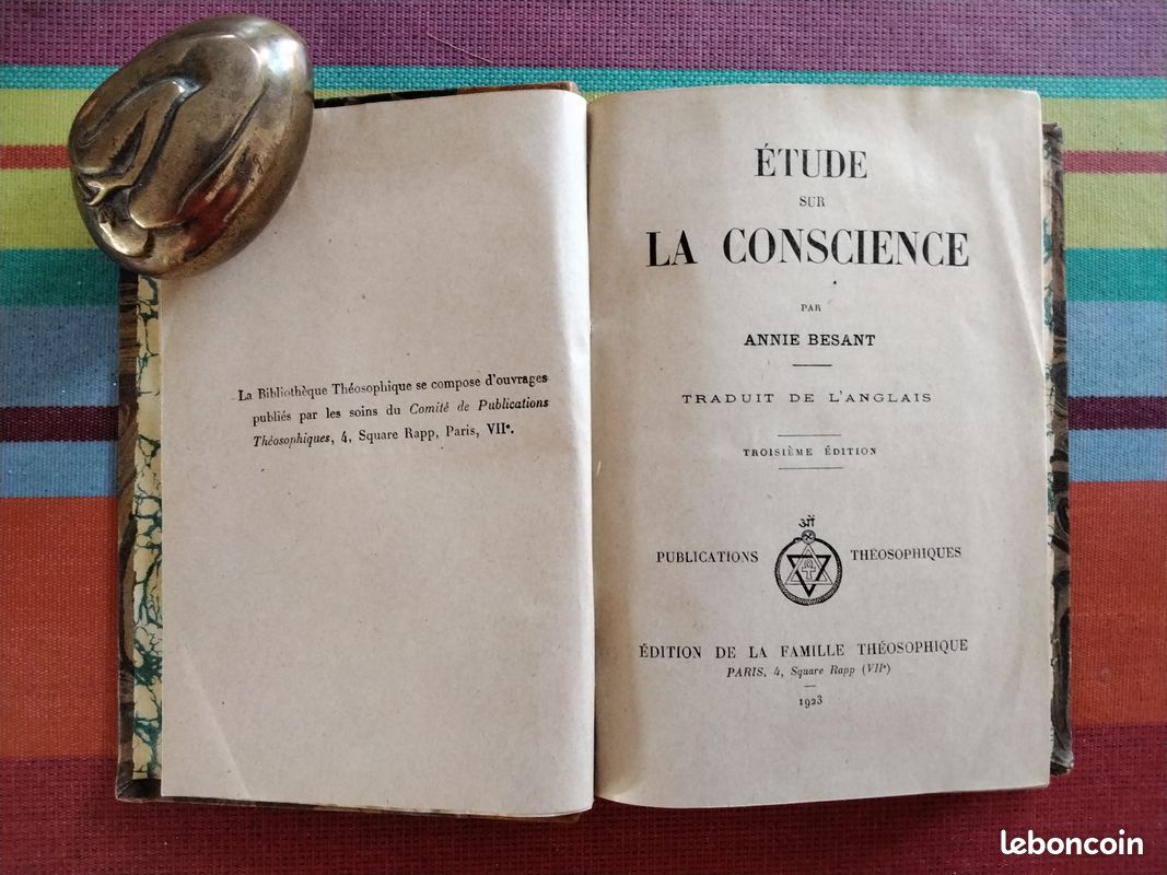 ÉTUDE sur la CONSCIENCE de Annie BESANT (image 2)