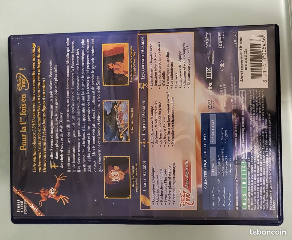 Dvd ALADDIN COLLECTOR 2 DVD (image 2)