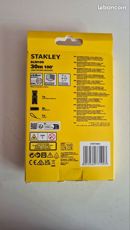 Mesure laser slm100 - 30m - stanley | stht77100-0 (image 2)