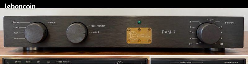 Préamplificateur Hi-Fi Krell PAM-7 vintage haut de gamme (image 1)