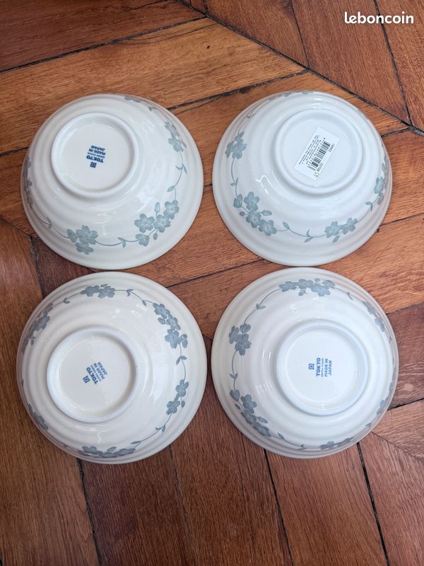 JapanBargain Lot De 2 Grands Bols Japonais En Porcelaine, 19,1 Cm