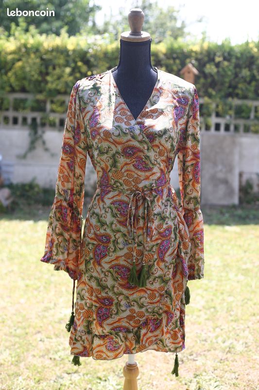 Robe kimono fleurs Vêtements