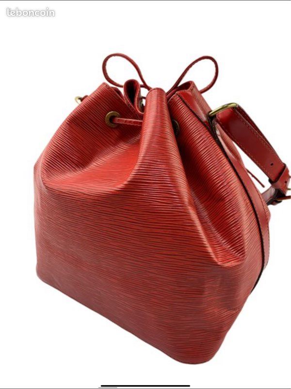 Sac à main Louis Vuitton petit Noé leather Rouge bordeaux (image 1)