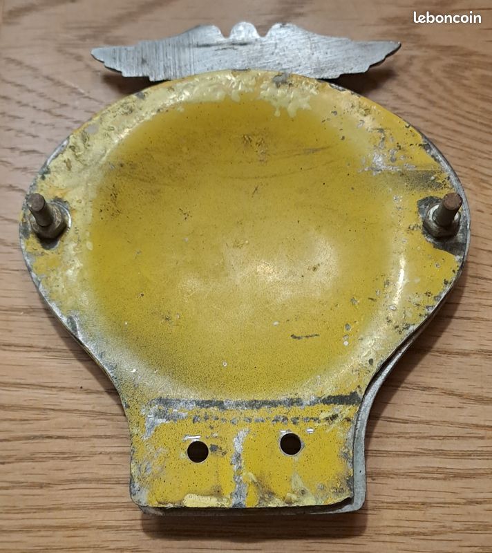 Vintage Laiton Chrome Aa Association Adhésion Voiture Vélo Badge