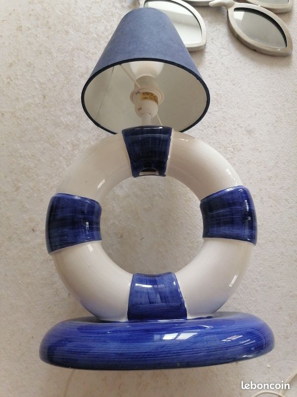 Happyyami Applique Lustre LED Phare Marin - Décoration Bouée Ancien Bord De Mer Style Méditerranéen