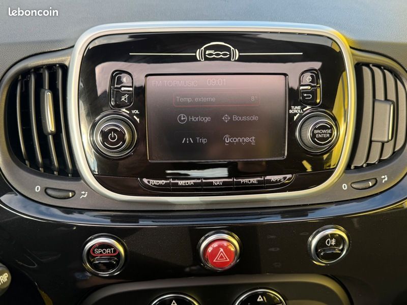 Abarth 500 595 1.4 145 TO GPS Radar Régul Clim auto Gtie 1 a (image 19)