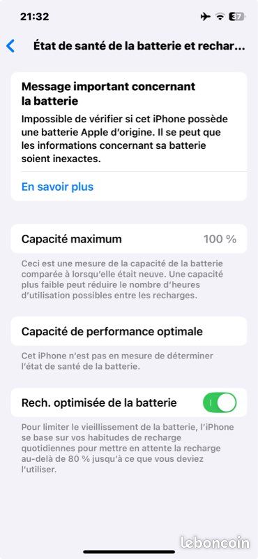 IPhone 12 blanc 256go batterie neuve (image 4)
